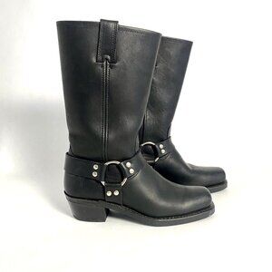 FRYE Harness 12R Black Leather Womens Pull-on Boot size 8
